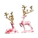 thumbnail image 3 of 2x Estatuas de ciervos Estatuas de reno Decoración de de Figura de animales minimalistas Sentón Pareja de alces para, 3 of 9