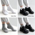 thumbnail image 2 of DOVACKA 6 pairs Women's Cushioned Ankle Socks, Breathable Cotton Solid Color for Athletic Running, 2 of 5