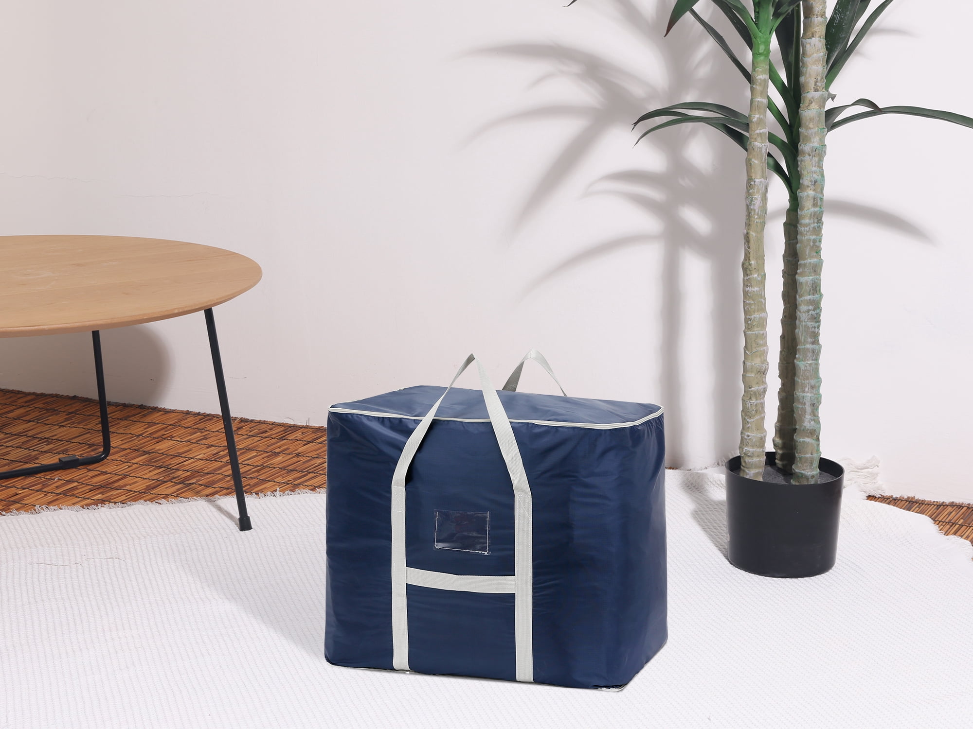 Unique Bargains 1 Pack Clothes Storage Bags Moving Bags Blue 67*24*22in