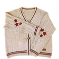thumbnail image 3 of Taylor Swift Cardigan De Manga Larga Las Mujeres s De Punto Suéter De Arroz Chamarra, 3 of 5