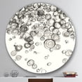 thumbnail image 3 of Designart 'Simple Bubbles IV' Geometric Metal Circle Wall Art, 3 of 3