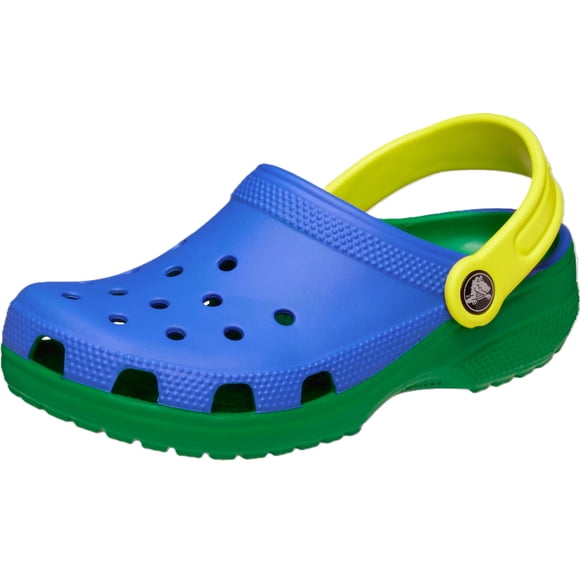 Zuecos Deportivos Clásicos Retro para Niños Crocs Azul Rayo Talla 6