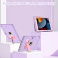 thumbnail image 6 of AVAWO Case for iPad 9th/8th/7th Generation (2021/2020/2019), iPad 10.2 Case with Pencil Holder & Kickstand, Hybrid Shockproof Protective Cover Case for iPad 9 8 7 Gen 10.2",Purple+Pink, 6 of 8