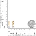 thumbnail image 6 of Gem Stone King 14K Yellow Gold White Zirconia Dangle Earrings for Women | 0.86 Cttw | Gemstone Birthstone | Oval 6X4MM, 6 of 6