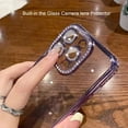 thumbnail image 3 of for iPhone 15 Pro Max Clear Glitter Case,Luxury Bling Sparkly Diamond Rhinestone with Camera Protector TPU Plating Bumper Transparent Slim Women Girls Case for iPhone 15 Pro Max 6.7" (Silver), 3 of 4