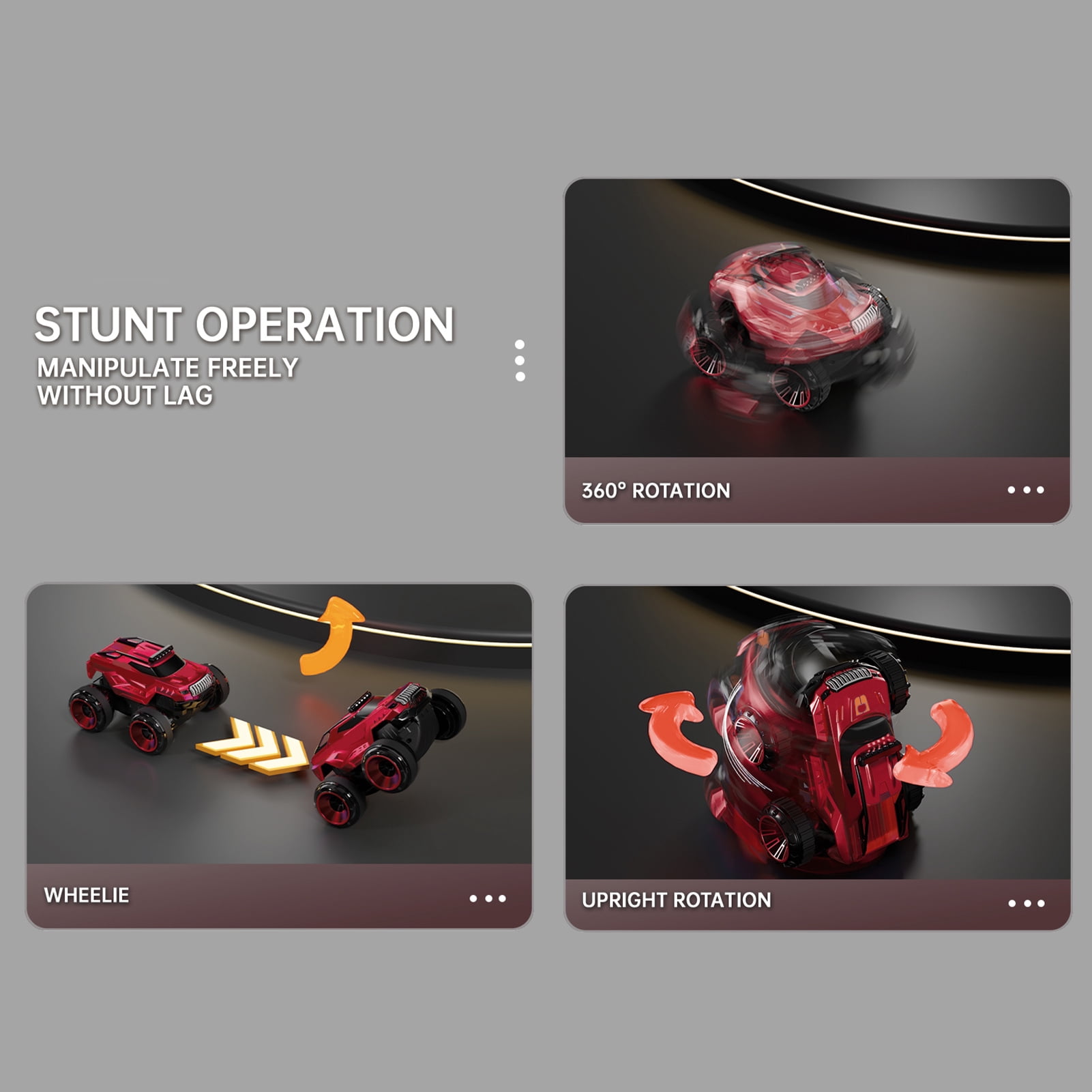 Off Road RC Car Rc Land and Water RC Car, 4WD All Terrain Remote Control Vehicle with LED Lights, 360° Rotation, High-Speed Stunt RC Vehicle for Outdoor Play