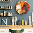 thumbnail image 7 of Wall Clock 12 Inch Brunt Orange Paint Texture Round Silent Decorative Wall Clocks Battery Operated for Living Room Bedroom Kitchen Classroom Decor, Abstract Graffiti Modern Art,Large, 7 of 7
