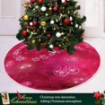 thumbnail image 6 of FMSHPON Valentine's Day Beautiful Flower Love Xmas Christmas Tree Skirt Stand Mat for Holiday Party Decoration Indoor Outdoor 48 inches, 6 of 6