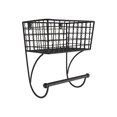 thumbnail image 1 of DII Home Traditions Rustic Metal Wall Mount Shelf with Towel Bar, Small-Black, 1 of 5