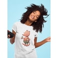 thumbnail image 2 of Funny Fox Eating Ice Cream T-Shirt Women -Image by Shutterstock, Female x-Large, 2 of 4