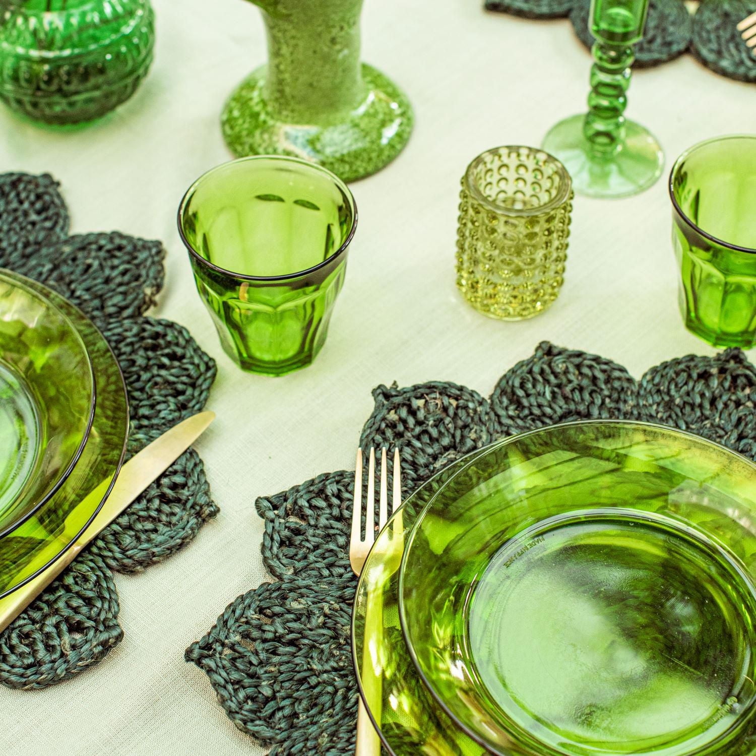 Duralex Lys Green Deep Plate 19cm, Set of 6