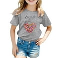thumbnail image 1 of XDZJLR T-Shirts pour Filles Vêtements de Carnaval pour Enfants Imprimé Coloré Col Rond Manches Courtes 2-3 Ans, 1 of 4