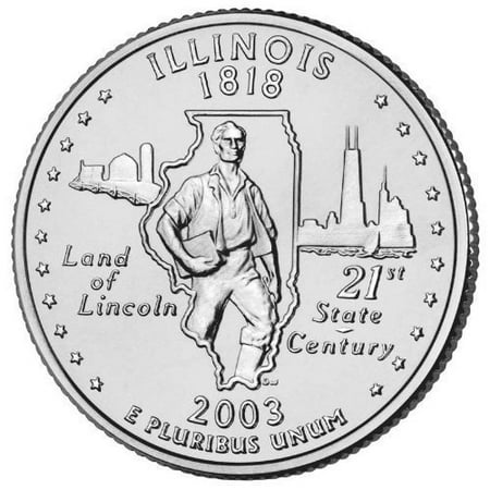Illinois Singlet - 2003-P Illinois BU State Quarter, Hand Selected BU Single By US Mint - Philadelphia