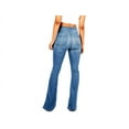 thumbnail image 3 of Jack David Women's Juniors 70s Trendy Flared Fitted Bell Bottom Denim Jeans, 3 of 4