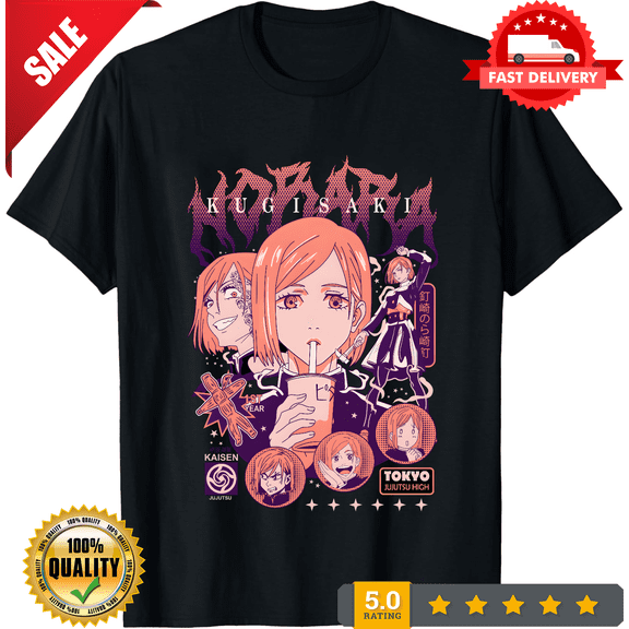 Rare Nobara Jujutsu T-Shirt Kaisen Kugisaki Yuji Mahito Gift Exclusive Shirt All Size, ULTRA LIMITED-TH71440