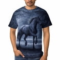 thumbnail image 3 of LAOLIUSN Mens Animal Graphic T-Shirt Funny Horse Short Sleeve Tee Tops S-4XL, 3 of 7