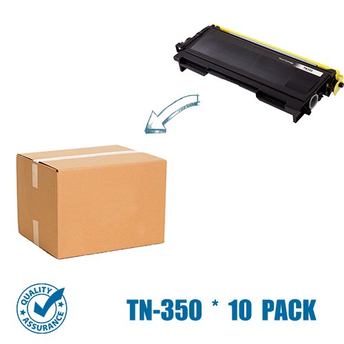 Printer Pro™ 10 Pack Brother TN350/TN-350 Black Toner Cartridge-Brother Printer DCP-7020/HL-2030/2070/7220/MFC-7420/7820