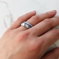 thumbnail image 6 of White Marble Breathable Silicone Ring for Men and Women 6mm Bandwidth, 6 of 11