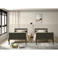 thumbnail image 3 of Home Design Exeter Twin Over Twin Solid Wood Bunk Bed Frame with Guardrails and Ladder, Dark Gray, Easy Assembly, 3 of 13