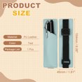 thumbnail image 2 of Uxcell Elastic Band Pen Holder, PU Leather Pen Sleeve with Adjustable Elastic Band for Office Supplies Notebook Planner Journal Ballpoint Pencils Touch, Teal, 2 of 6
