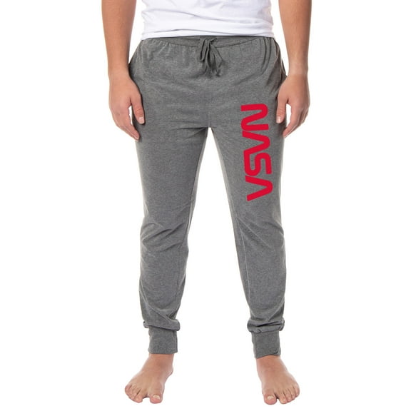 NASA Men's Retro NASA Letter Logo Sleep Lounge Jogger Pajama Pants