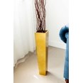 thumbnail image 5 of Green Floral Crafts 27-inch Tapered Tall Floor Vase Handcrafted for Dried Flower Branches Artificial Floral Arrangements Ideal Home Office Party and Living Room Decoration, Gold Accent, 5 of 6