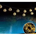 thumbnail image 4 of LINLIN Solar Metal String Lights 10 LEDs Silver Star Warm White Light for Outdoor Garden Summer Party Wedding Xmas Decoration, 4 of 9