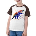 thumbnail image 4 of RXIRUCGD 2025 Vêtements d'Été pour Enfants Tout-Petits Garçons Filles Mode Mignon Col Rond Imprimé Manches Courtes Haut, 4 of 7