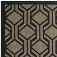 thumbnail image 4 of SAFAVIEH Courtyard Bristol Geometric Indoor/Outdoor Runner Rug, Brown/Black, 2'3" x 6'7", 4 of 6