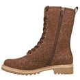 thumbnail image 3 of Corkys Womens Fomo Leopard Round Toe Combat  Mid Calf Boots, 3 of 5