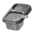 thumbnail image 3 of Cesta coladora para fregadero, recoge residuos de alimentos, fácil de limpiar, soporte para esponja de grifo Negro Gris, 3 of 9