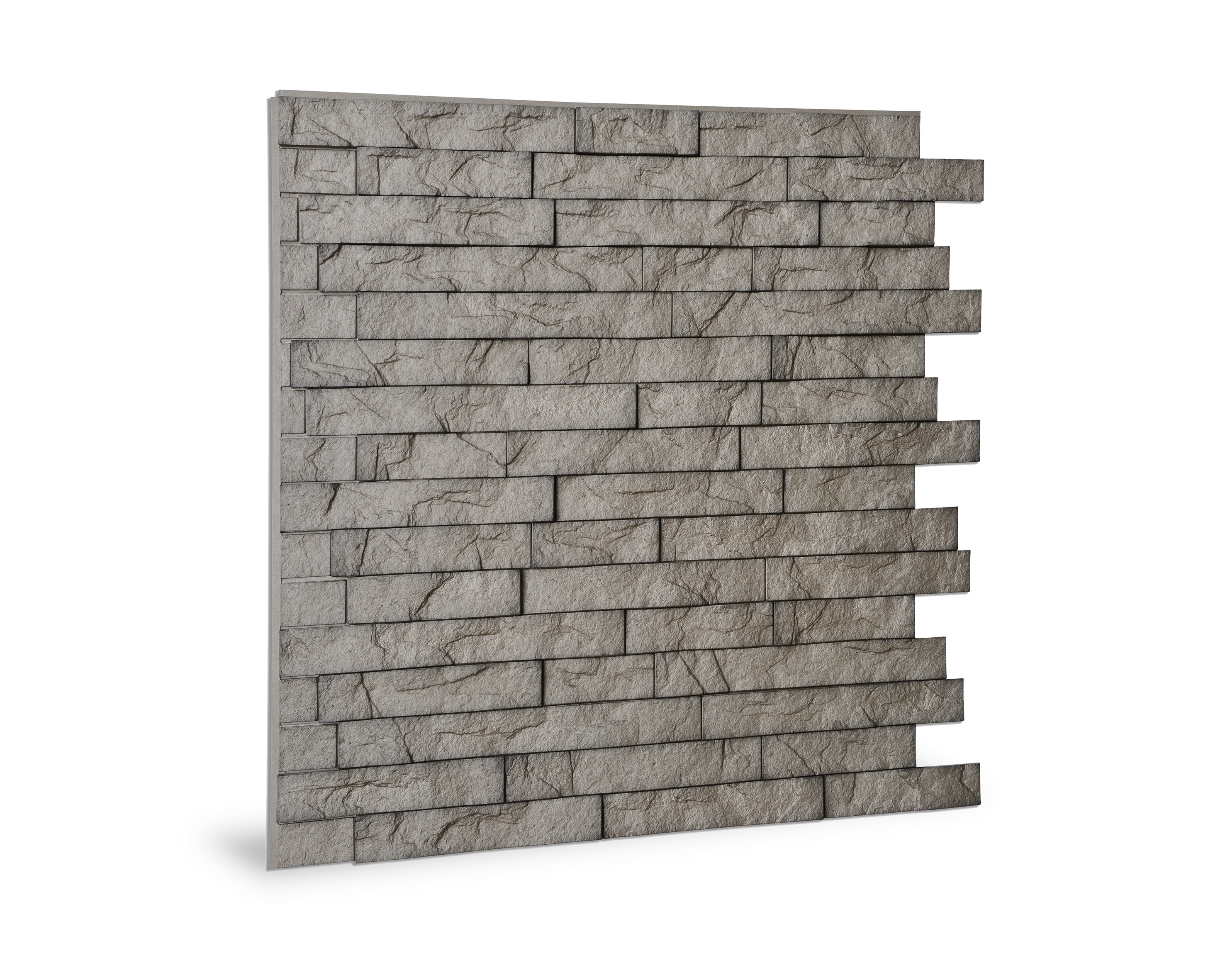Set of 4 concrete wall cladding plastic garden mould brick interlocking tiles 