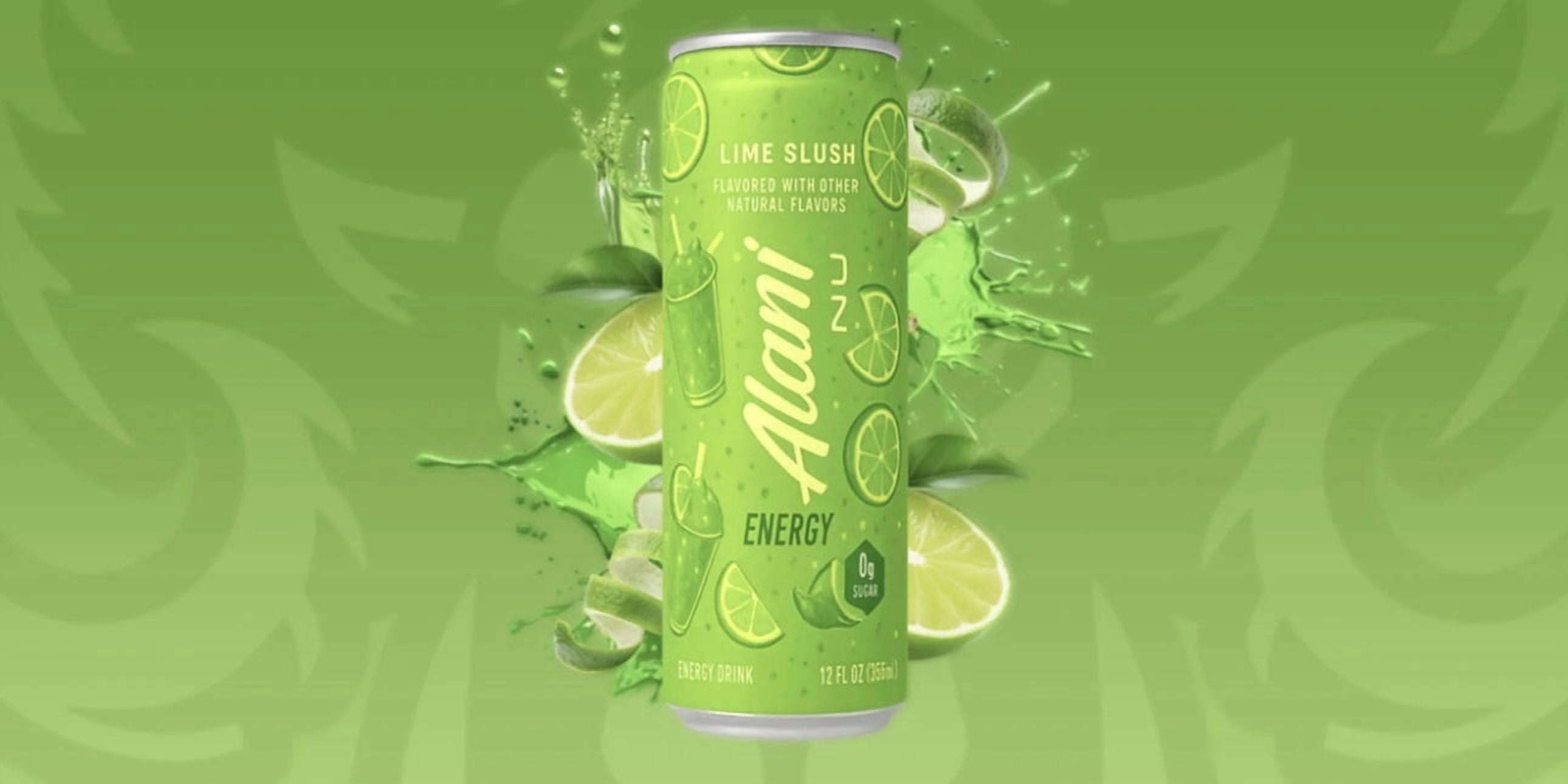 Alani Nu Energy Drink, Lime Slush Flavor, 12 Pack (12fl oz Cans), Sugar Free, Low Calories, 200mg Caffeine
