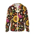 thumbnail image 2 of Uemuo Sunflowers Mushrooms Pattern Women's Full Zip UPF 50+ Sun Protection Hoodie Jacket Long Sleeve Sun Shirt Hiking Outdoor Performance with Pockets-, 2 of 9