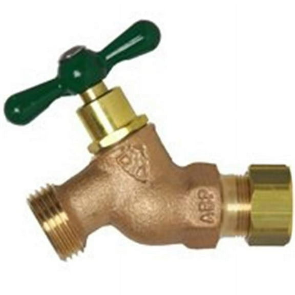 Arrowhead Brass 254CCBCLD .5 Copper Compression x .75 Hose Connector Brass