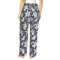 thumbnail image 3 of Balery Lilies Flowers print Women's Pajama Pants,Ultra Lightweight Pjs,Lounge Pant-Small, 3 of 9