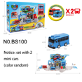 thumbnail image 1 of Juego de estacionamiento Tayo The Little Bus con función de lanzamiento y tobogán 2 minibuses colores aleatorios yangshaomei, 1 of 5