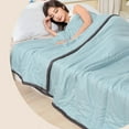 thumbnail image 4 of PATLOLLAV Summer Quilt Cooling Comforter Summer Cooler Quilt Cooler Comforter Double Sided Cold Effect Blanket Cooler Fiber Ice Blanket For All-Season Lightweight for Hot Sleepers and Night Sweat, 4 of 8