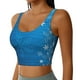 thumbnail image 2 of Balery Blue Christmas Sujetadores deportivos con espalda cruzada para mujer, acolchados, sin costuras, de alto impacto, ideales para yoga, gimnasio, entrenamiento y fitness.-, 2 of 8