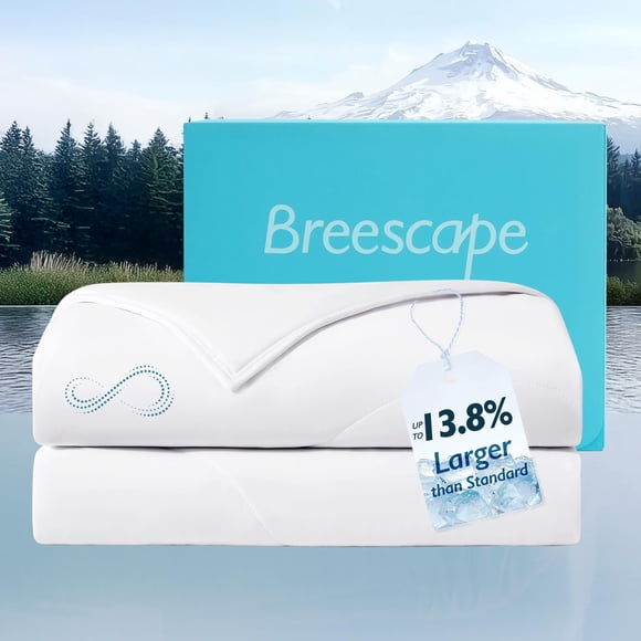 Colcha refrescante Comforter Breescape, tamaño blanca como la nieve