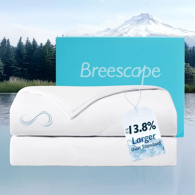 Colcha refrescante Comforter Breescape, tamaño blanca como la nieve
