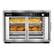 Gourmia 37 Qt Air Fryer French Door Toaster Oven, 9-Slice Capacity, 12 Cooking Presets, Stainless Steel