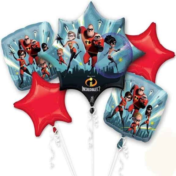 Disney Pixar Incredibles 2 Foil Balloon Bouquet
