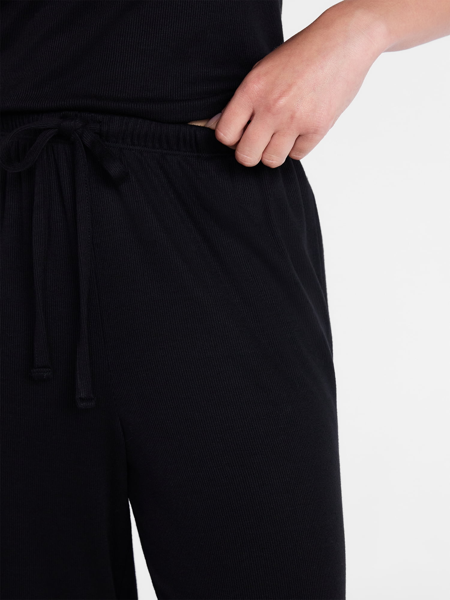 Joyspun Women’s Modal Blend Ribbed Sleep Pants, 29'' Inseam, Sizes XS-3X