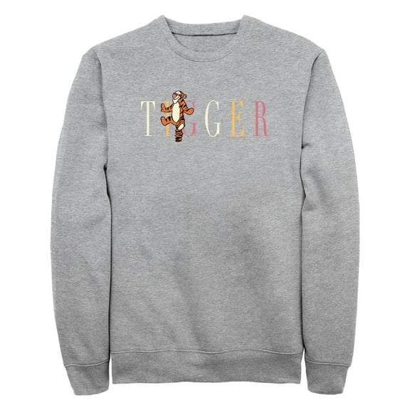 Men's Winnie the Pooh Tigger Colorful Script Sweatshirt