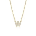 thumbnail image 1 of Diamondlite Cubic Zirconia Mini Initial W Necklace - Gold, 1 of 1