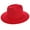 Red, variant on Top Headwear Fashion Wide Brim Fedora Panama Hat - Burgundy