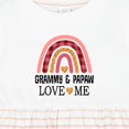 thumbnail image 4 of Inktastic Grammy and Papaw Love Me Girls Granddaughter Girls Baby Dress, 4 of 5