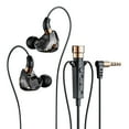 thumbnail image 1 of 3.5mm Wired Headphones with Microphone, Bass HiFi Sound, Ergonomic Design, Suitable for Mobile Phones Streaming Karaoke, 1 of 6