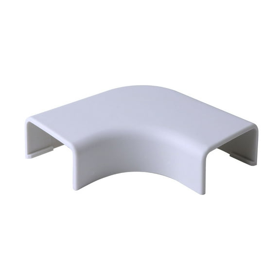 Construct Pro RIGHT ANGLE Raceway Adapters for Cable Covers (5-Pack, 1.38”, White)